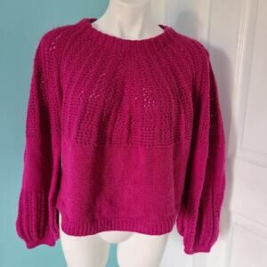 Top Shop Thick Sweater Magenta Pink Size 10
